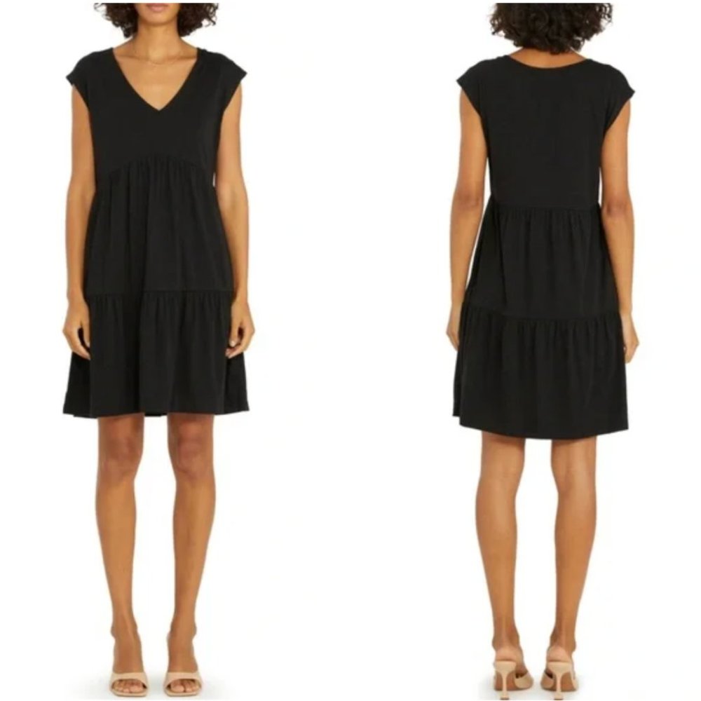 Social Standard By Sanctuary black Women's Tiered sleeveless dress szL